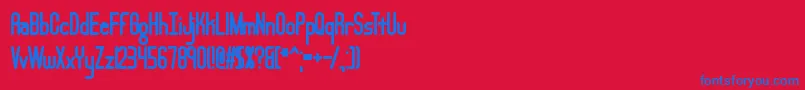 LucidTypeABrk Font – Blue Fonts on Red Background