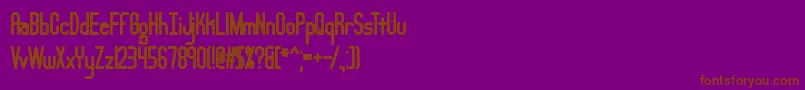 フォントLucidTypeABrk – 紫色の背景に茶色のフォント