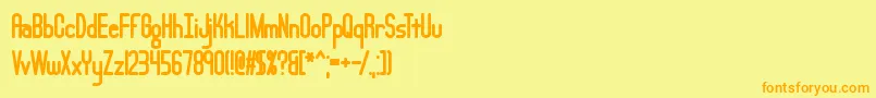 LucidTypeABrk Font – Orange Fonts on Yellow Background