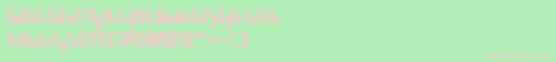 フォントLucidTypeABrk – 緑の背景にピンクのフォント
