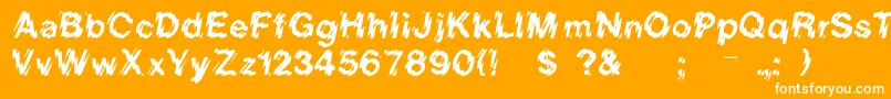 Lowerwestside Font – White Fonts on Orange Background