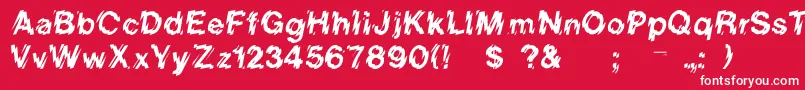 Lowerwestside Font – White Fonts on Red Background