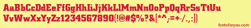 StCityBold Font – Red Fonts on Yellow Background