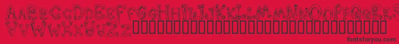 fuente DownTheDrain – Fuentes Negras Sobre Fondo Rojo