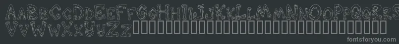 DownTheDrain Font – Gray Fonts on Black Background