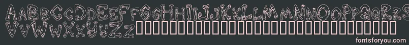 DownTheDrain Font – Pink Fonts on Black Background