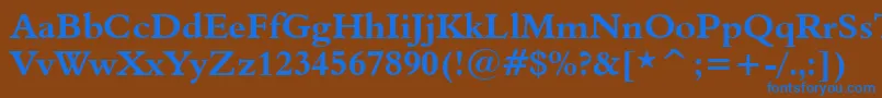 Aldine401BoldBt Font – Blue Fonts on Brown Background