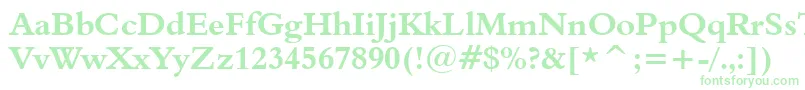 Aldine401BoldBt Font – Green Fonts on White Background