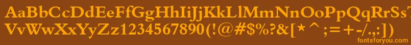 Aldine401BoldBt Font – Orange Fonts on Brown Background