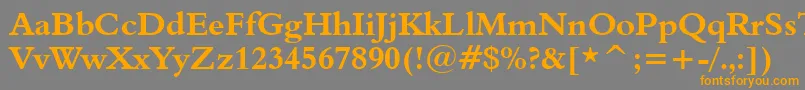 Aldine401BoldBt Font – Orange Fonts on Gray Background