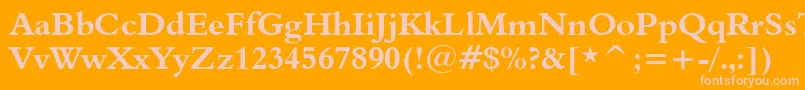 Aldine401BoldBt Font – Pink Fonts on Orange Background