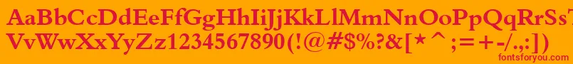 Aldine401BoldBt Font – Red Fonts on Orange Background