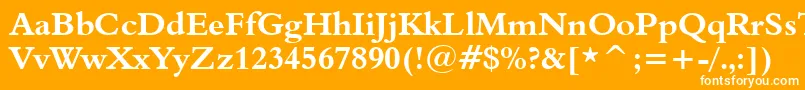 Aldine401BoldBt Font – White Fonts on Orange Background