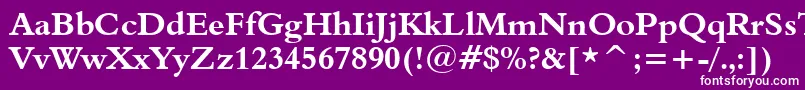 Aldine401BoldBt Font – White Fonts on Purple Background