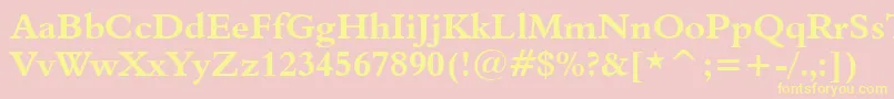 Aldine401BoldBt Font – Yellow Fonts on Pink Background