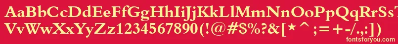 Aldine401BoldBt Font – Yellow Fonts on Red Background