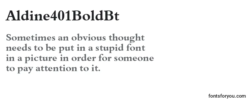 Review of the Aldine401BoldBt Font