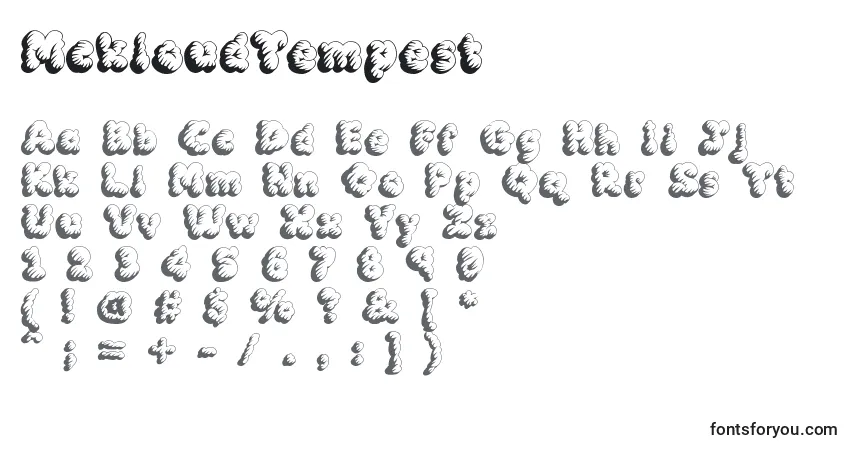MckloudTempest Font – alphabet, numbers, special characters