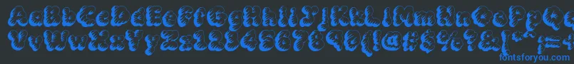 MckloudTempest Font – Blue Fonts on Black Background