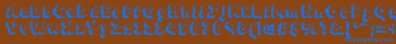 MckloudTempest Font – Blue Fonts on Brown Background