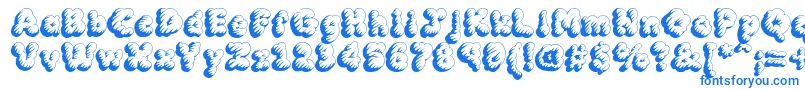 MckloudTempest Font – Blue Fonts on White Background