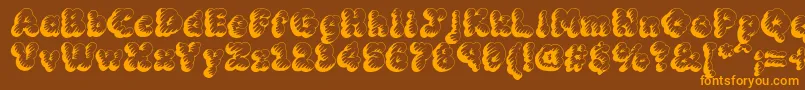 MckloudTempest Font – Orange Fonts on Brown Background