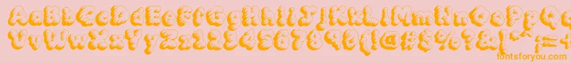 MckloudTempest Font – Orange Fonts on Pink Background
