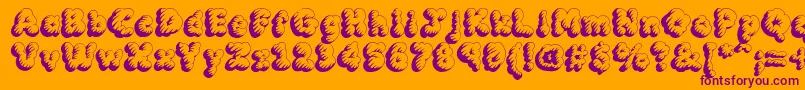 MckloudTempest Font – Purple Fonts on Orange Background
