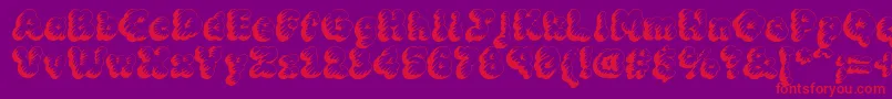 MckloudTempest Font – Red Fonts on Purple Background