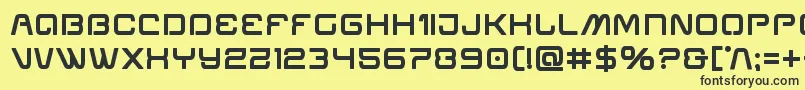 Miraclemercurybold Font – Black Fonts on Yellow Background