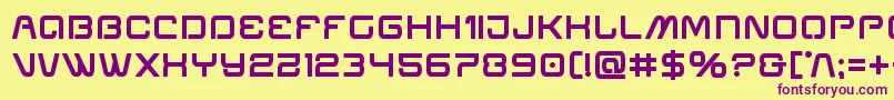 Miraclemercurybold Font – Purple Fonts on Yellow Background