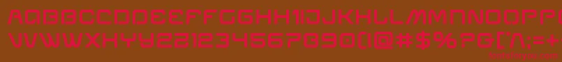 フォントMiraclemercurybold – 赤い文字が茶色の背景にあります。