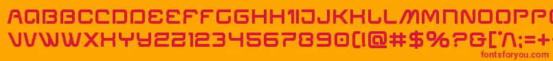 Miraclemercurybold Font – Red Fonts on Orange Background