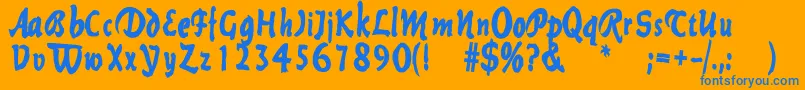 CurrentBlack Font – Blue Fonts on Orange Background