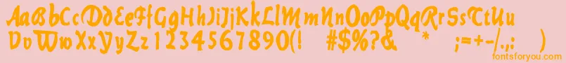 CurrentBlack Font – Orange Fonts on Pink Background