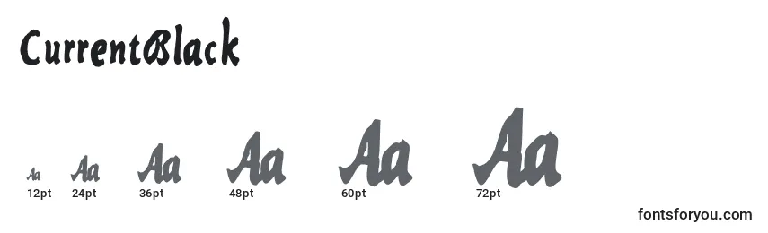 CurrentBlack Font Sizes
