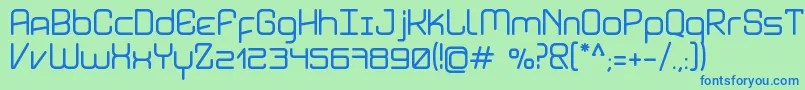 AviddynBold Font – Blue Fonts on Green Background