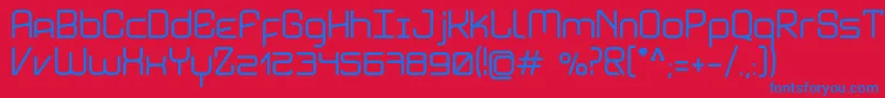 AviddynBold Font – Blue Fonts on Red Background