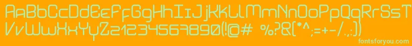 AviddynBold Font – Green Fonts on Orange Background