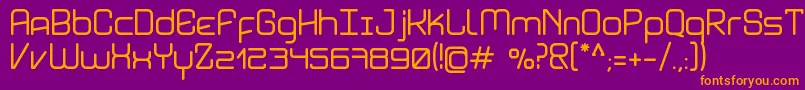 AviddynBold Font – Orange Fonts on Purple Background