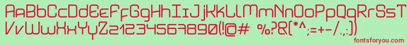 AviddynBold Font – Red Fonts on Green Background