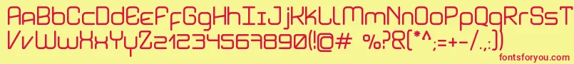 AviddynBold Font – Red Fonts on Yellow Background