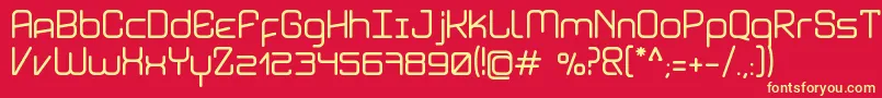 AviddynBold Font – Yellow Fonts on Red Background