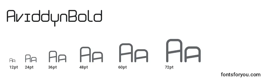 AviddynBold Font Sizes
