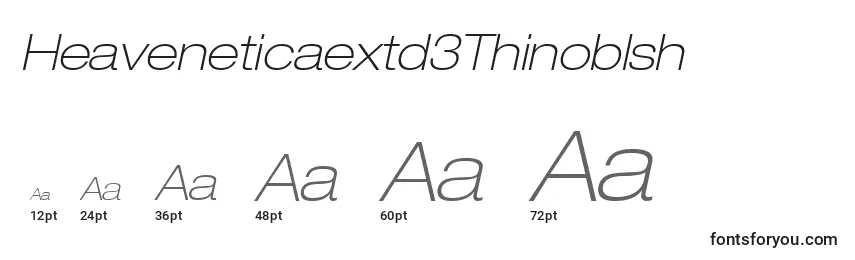 Heaveneticaextd3Thinoblsh Font Sizes