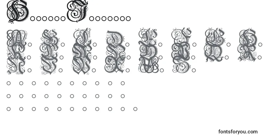 Schriftart HentzauInitials – Alphabet, Zahlen, spezielle Symbole