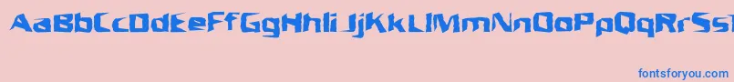 UnresponsiveBrk Font – Blue Fonts on Pink Background