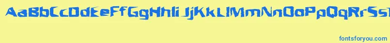 UnresponsiveBrk Font – Blue Fonts on Yellow Background