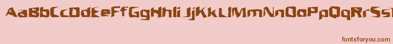 UnresponsiveBrk Font – Brown Fonts on Pink Background