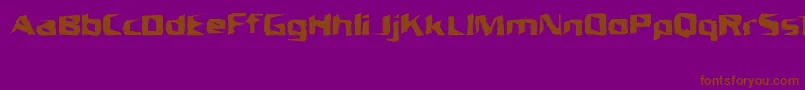 UnresponsiveBrk Font – Brown Fonts on Purple Background